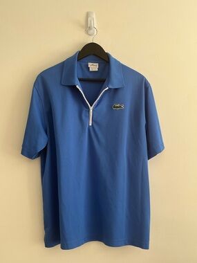 Lacoste Sport Men's Blue Zip Polo Shirt
